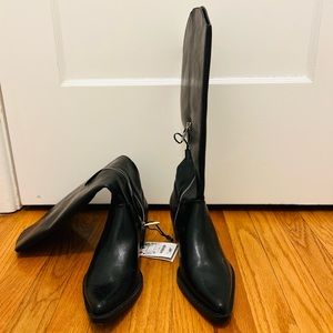 Zara Calf Western Style Leather Boots